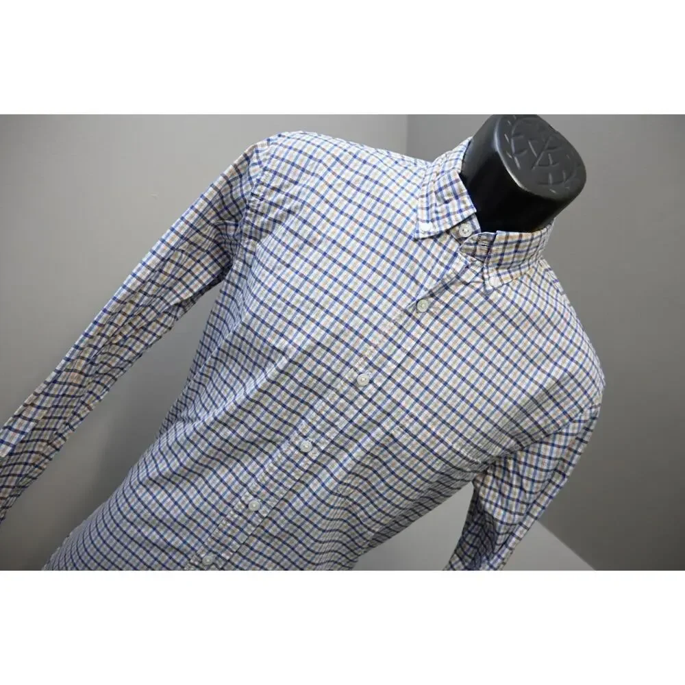 J Crew Dress Shirt Plaid Long‎ Sleeve Casual Button Up Mens Sz Small